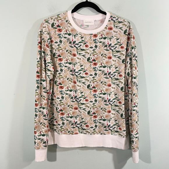 Mia & Tess The Paper Store Women's Floral Graphics Sweathisrt Size S - Picture 1 of 9
